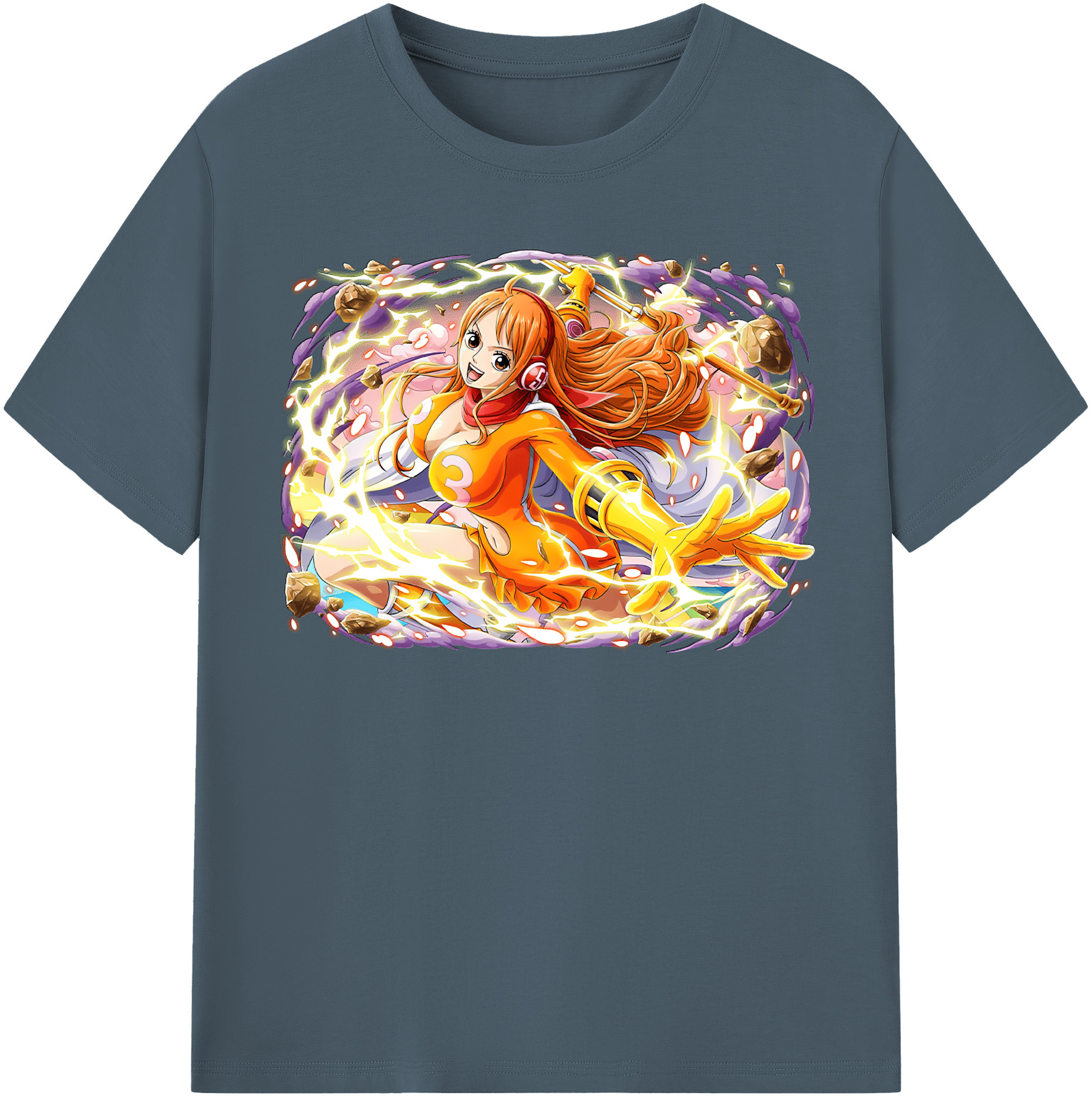 ワンピース ナミ ONE PIECE Nami 綿100％半袖Tシャツ（フロントプリント）